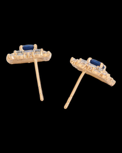 Clous d’oreilles pierres bleu