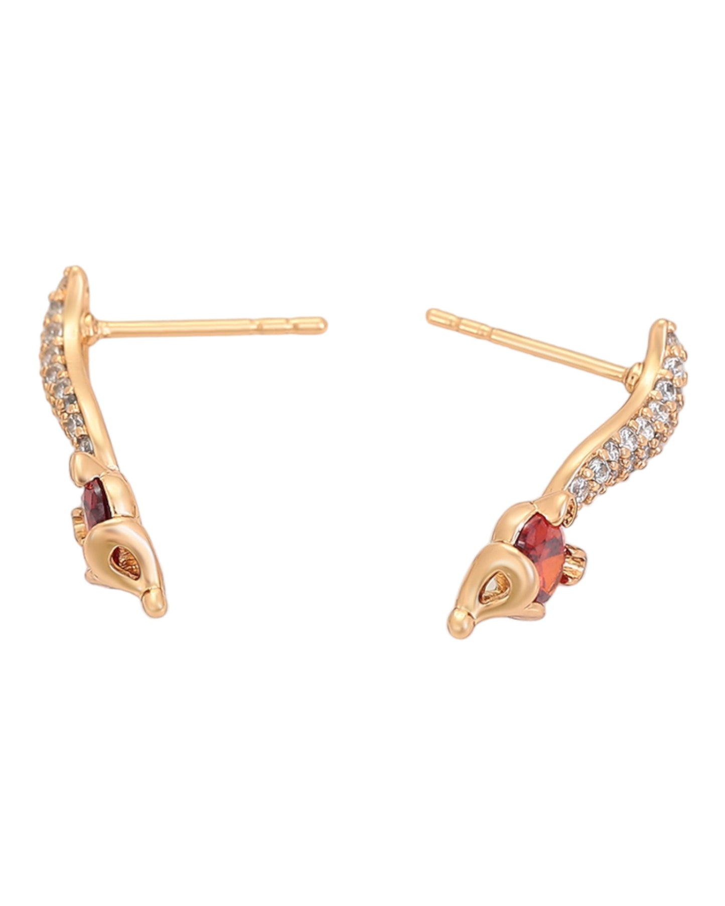 Boucles d’oreilles pierre rouge