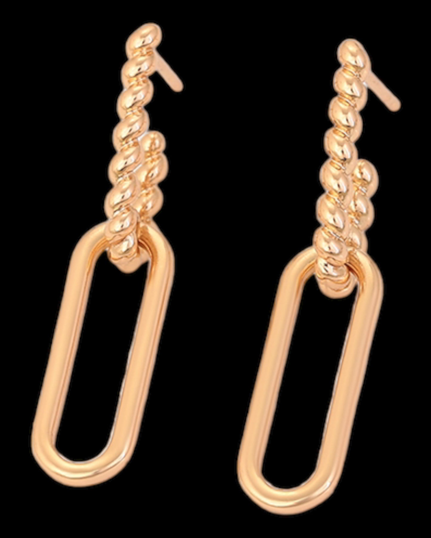 Boucles d’oreilles dorées pendantes