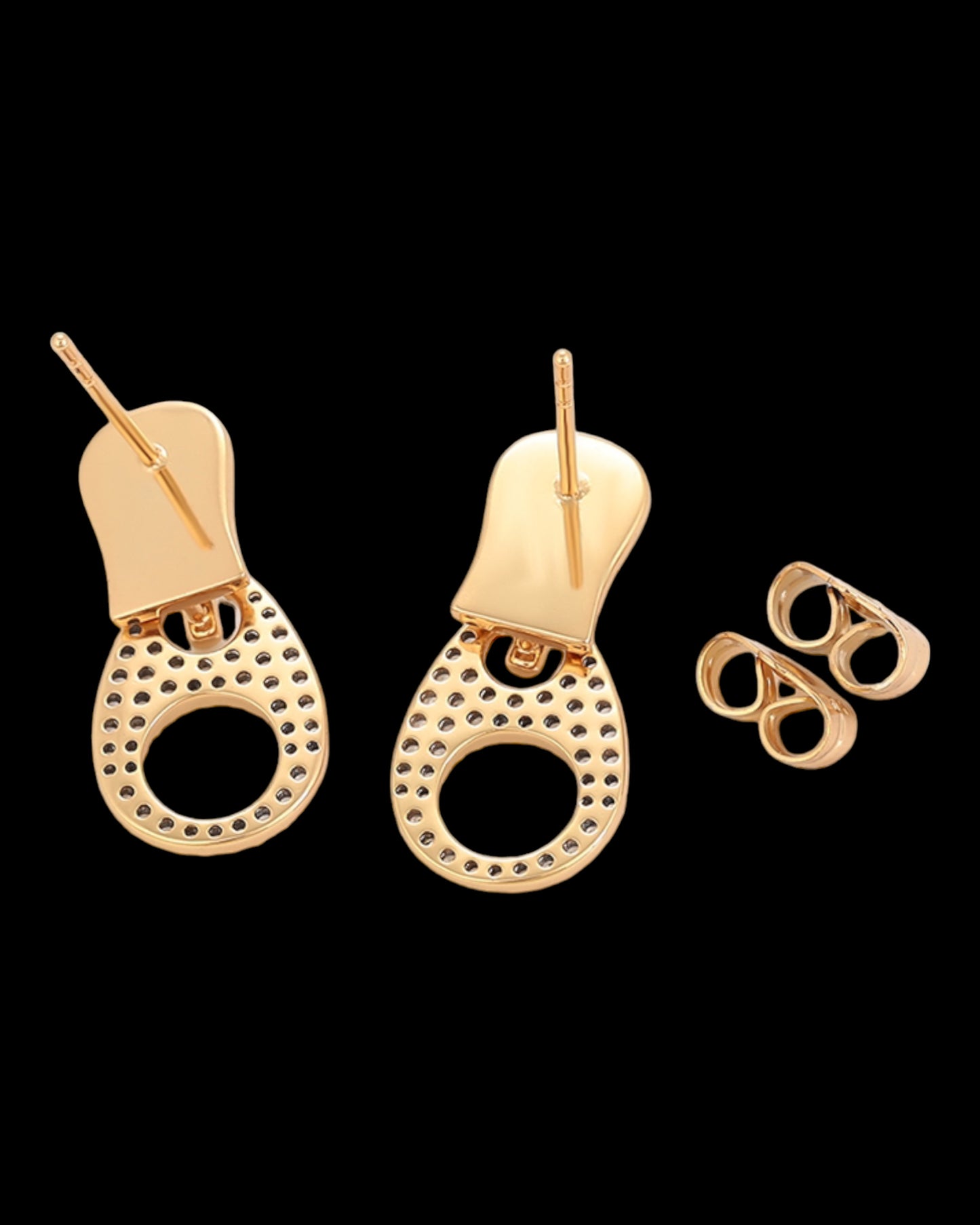 Boucles d’oreilles dorées clous