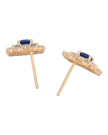 Clous d’oreilles pierres bleu