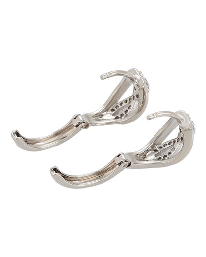 Boucles d’oreilles argentées anneaux