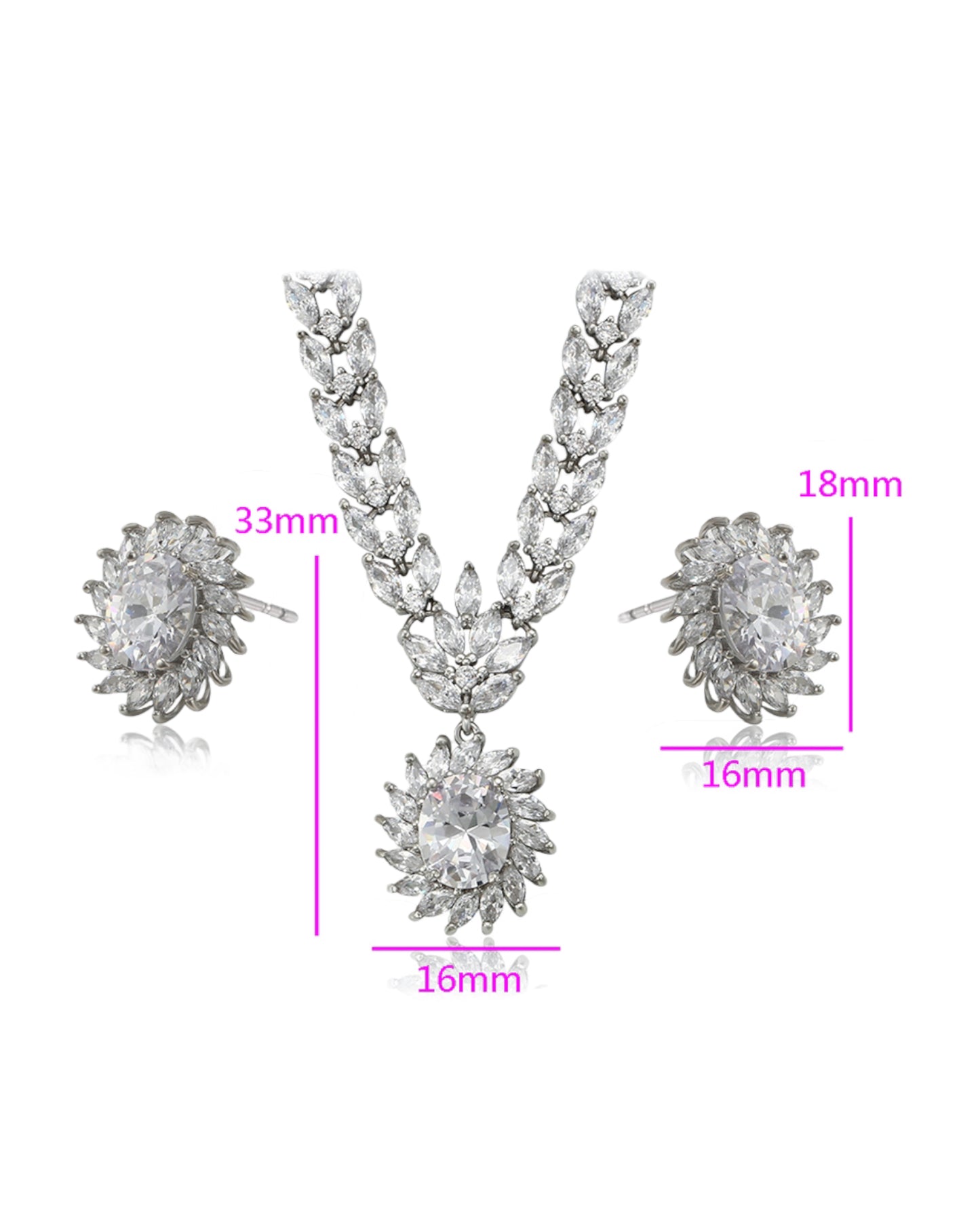 parure pierres argent YSset-457