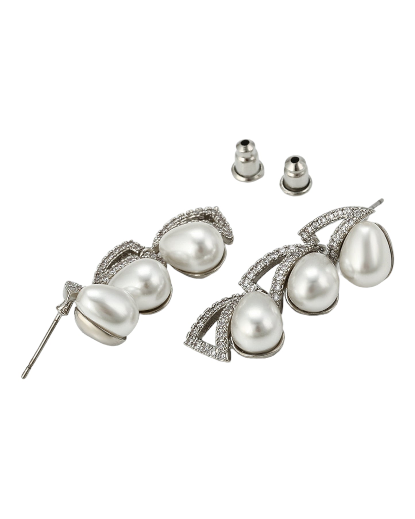 Parure Argent perles blanches YSset-455