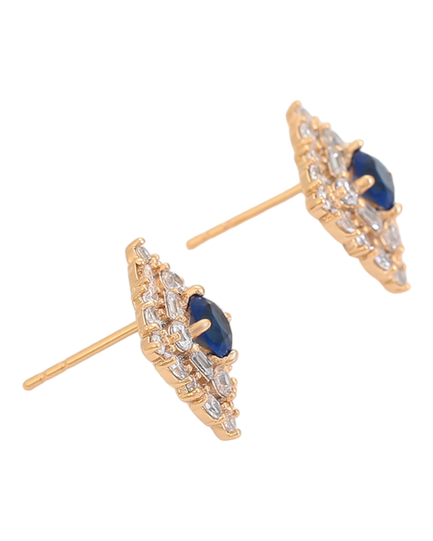 Clous d’oreilles pierres bleu